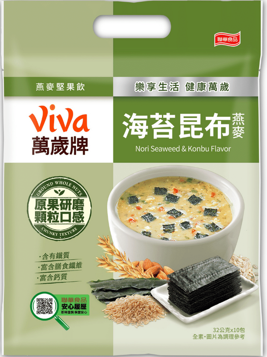 Instant Oatmeal - Nori Seaweed Kombu 燕麥堅果飲-海苔昆布 (32g x 10 packs)